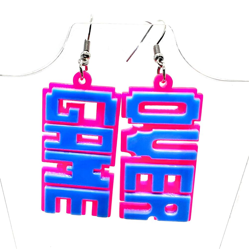 Game Over Earrings - Gamer Accessories - Nerd Accessories - Game Earrings